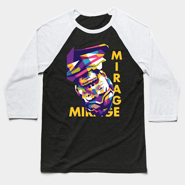 Mirage Apex Legends Geometric art Baseball T-Shirt by AwHM17